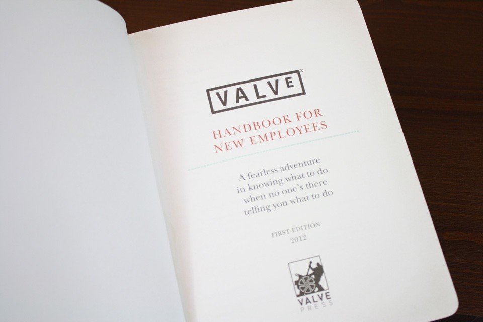 You can easily find Valve's Handbook for New Employees online